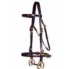 Old Mill Saddlery Quality Leather In Hand Bridle With Brass Fittings