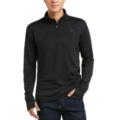 Ariat Mens Gridwork Quarter Zip Baselayer