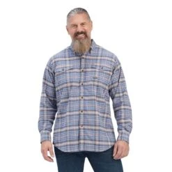 Ariat Work Ariat Mens Rebar Flannel Durastretch Long Sleeve Work Shirt -Equestrian Supplies Store 66659 2