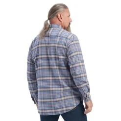 Ariat Work Ariat Mens Rebar Flannel Durastretch Long Sleeve Work Shirt -Equestrian Supplies Store 66659 3