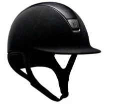 Samshield Premium Helmet With Leather Top And Chrome Black Blason