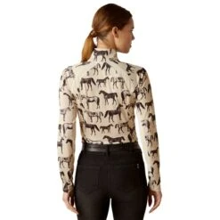 Ariat Sunstopper 2.0 Ladies 1/4 Zip Base Layer -Equestrian Supplies Store 70147 3