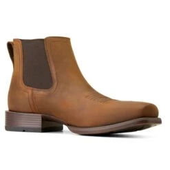 Ariat Mens Booker Ultra Square Toe Short Boots 9 Ariat Mens Booker Ultra Square Toe Short Boots -Equestrian Supplies Store 70318 3