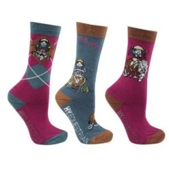Hy Equestrian Childs Thelwell Collection Pony Friends Socks (Pack Of 3)
